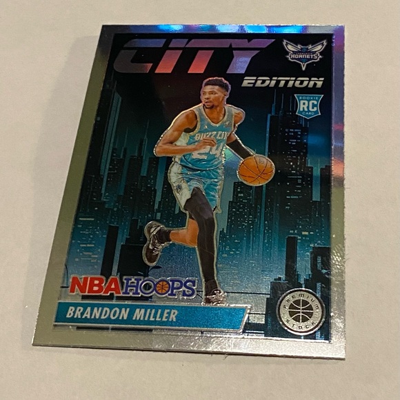 Brandon Miller RC Rookie 2023-24 NBA Hoops City Edition Basketball Card #12 - Picture 2 of 3